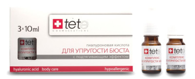 Гіалуронова кислота+Комплекс для бюста, шиї та декольте Tete Cosmeceutical, 3х10 мл