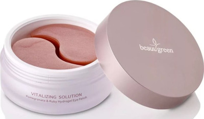 Питательные гидрогелевые патчи с экстрактом граната и рубиновой пудрой средние Beauugreen Pomegranate&Ruby Hydrogel Eye Patch (Medium Type), 60 шт