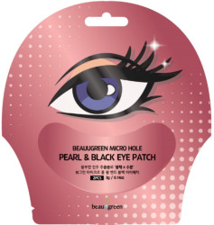 Осветляющие патчи для глаз с жемчугом и трюфелем Beauugreen Micro Hole Pearl & Black Eye Patch, 10 шт