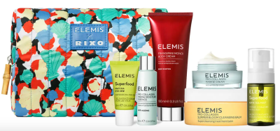 ELEMIS x RIXO On-The-Glow Essentials - Лімітований набір бестселерів у дизайнерській косметичці для Неї