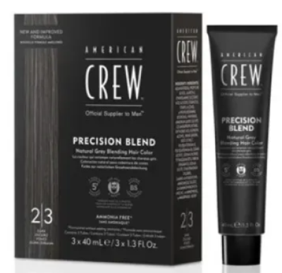 Система маскировки седых волос уровень 2-3 American Crew Precision Blend Dark, 3 x 40 мл