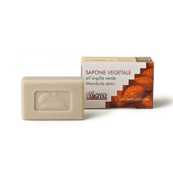 Рослинне мило із зеленою глиною та солодким мигдалем Argital Vegetal Soap with Green Clay Sweet Almonds, 100 г