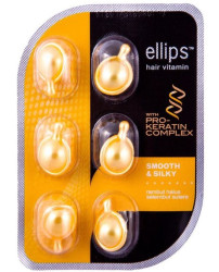 Витамины для волос «Безупречный шелк» с Про-Кератином Ellips Hair Vitamin Smooth& Silky with PRO-Keratin Complex
