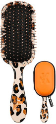 Гребінець із чохлом, леопард The ​​Knot Dr. The Patterned Pro Leopard With Orange Headcase