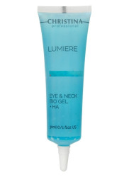 Гель Луміре для догляду за шкірою навколо очей та шиї Christina Eye & Neck Bio Gel + HA - Lumiere