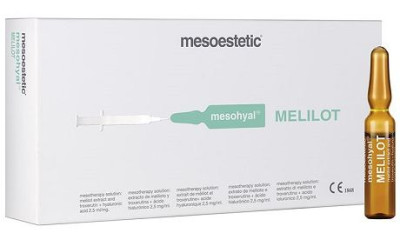 Препарат биоревитализации с содержанием донника и рутина для лечения отечного целлюлита Mesoestetic  Mesohyal  Melilot, 1 x 2 мл