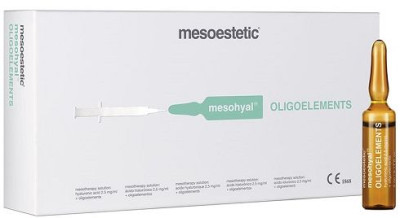 Купить Коктейль для биоревитализации − гиалуроновая кислота с олигоэлементами Mesoestetic Mesohyal Oligoelements, 1 x 5 мл Коктейль для биоревитализации − гиалуроновая кислота с олигоэлементами Mesoestetic Mesohyal Oligoelements, 1 x 5 мл