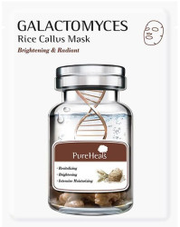 Тканинна маска для обличчя з галактомісом PureHeal's Galactomyces Rice Callus Mask, 25 г