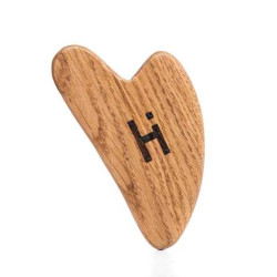 Скребок гуаша для массажа лицо деревянное Hillary