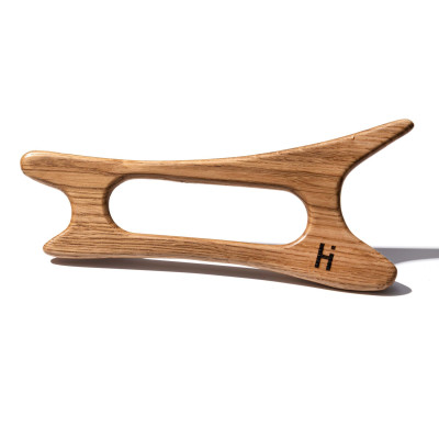 Шкребок-масажер гуаша для обличчя та тіла дерев’яний Лань Hillary Wooden gouache massager for face and body Hind