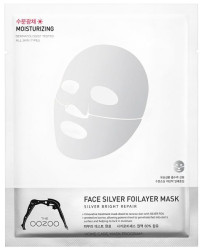 Тришарова маска для обличчя "срібло" The Oozoo Face Silver Foilayer Mask