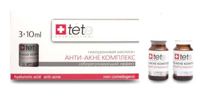 Гиалуроновая кислота+Анти-акне комплекс Tete Cosmeceutical, 3х10 мл