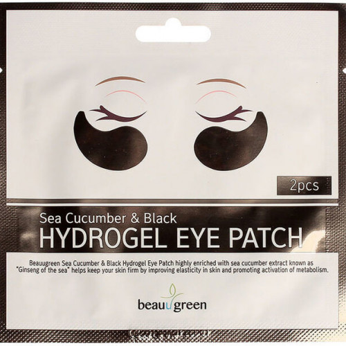 Питательные гидрогелевые патчи для глаз черные большие Beauugreen Hydrogel Eye Patch Black, 10 шт