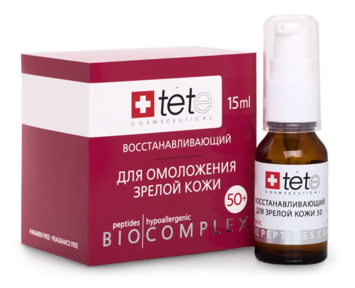 Восстанавливающий биокомплекс для возрастной кожи 50+ Tete Cosmeceutical, 15 мл