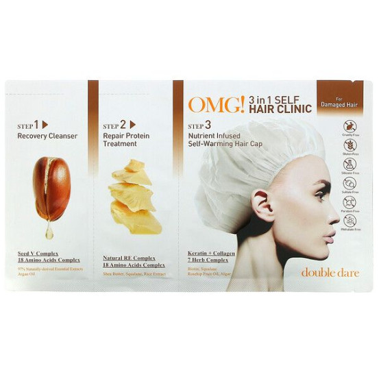Комплекс для волос 3 в 1 для жирной кожи головы Double Dare OMG! 3in1 Self Hair Clinic Scalp Care