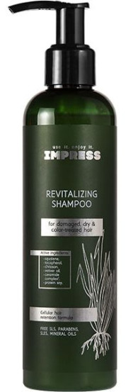 Шампунь для волосся, що відновлює, Impress Revitalizing Shampoo For Damaged Dry & Color-Treated Hair, 250 мл