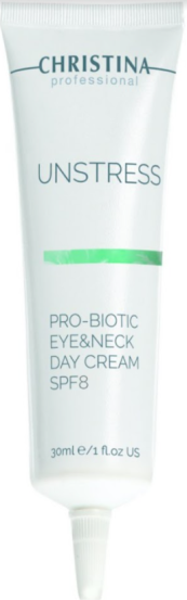 Денний крем для шкіри навколо очей і шиї Christina Unstress Probiotic Day Cream For Eye And Neck