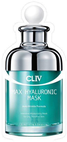 Маска для обличчя з гіалуроновою кислотою Cliv Max Hyaluronic Mask