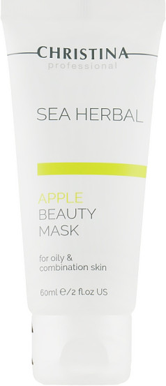 Яблочная маска красоты для жирной и комбинированной кожи Christina Sea Herbal Beauty Mask Green Apple