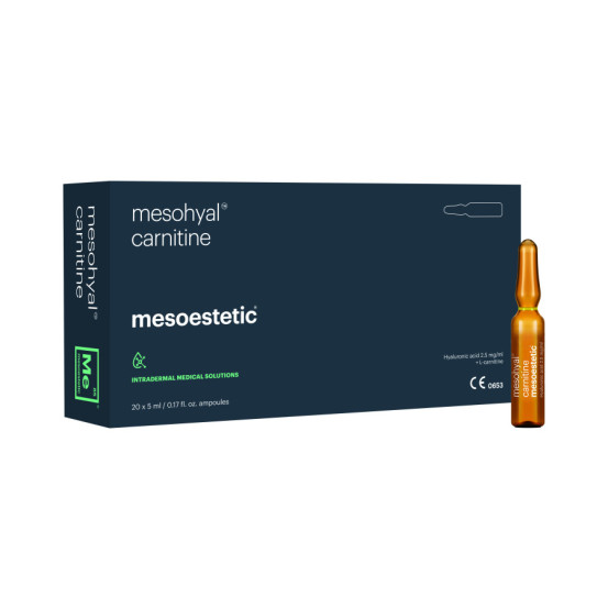Мезогиал L-Карнитин 20% + гиалуроновая кислота 2,5 мг/мл (ампула) Mesoestetic mesohyal CARNITINE 5 x 5 мл