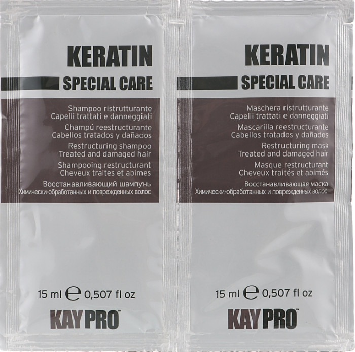 KayPro Keratin Шампунь+Маска з кератином 15+15 мл