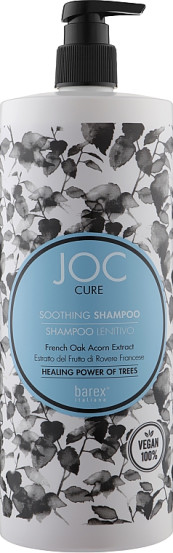 Заспокійливий шампунь із екстрактом жолуду черешкового дуба Barex Italiana Joc Cure Shampoo Lenitivo