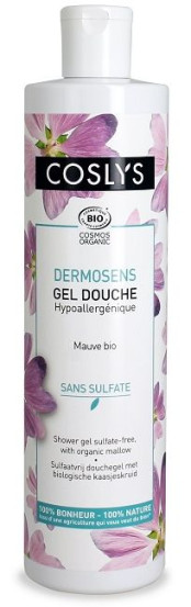 Гіпоалергенний гель для душу з органічною мальвою Coslys Shower Gel Sulfate-free with Mallow, 380 мл