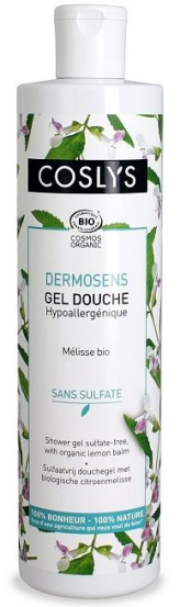 Гипоаллергенный гель для душа с органической мелиссой Coslys Shower Gel Sulfate-Free With Organic Lemon Balm, 380 мл