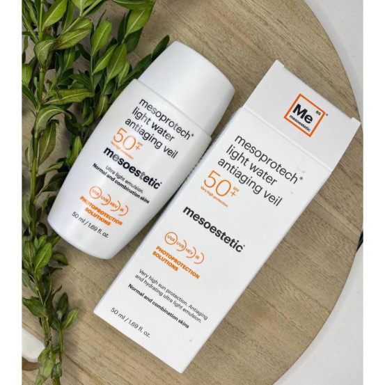 Увлажняющая анти-возрастная вуаль спф50+ Mesoestetic MESOPROTECH WATER VEIL 50 мл