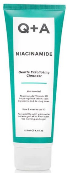Отшелушивающий гель для умывания Q+A Niacinamide Gentle Exfoliating Cleanser, 125 мл