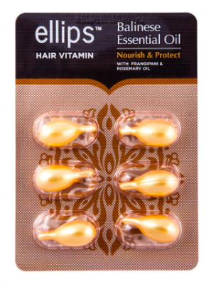 «Живлення та захист Балі» Ellips Hair Vitamin З маслом плюмерії та розміру, 6х1мл