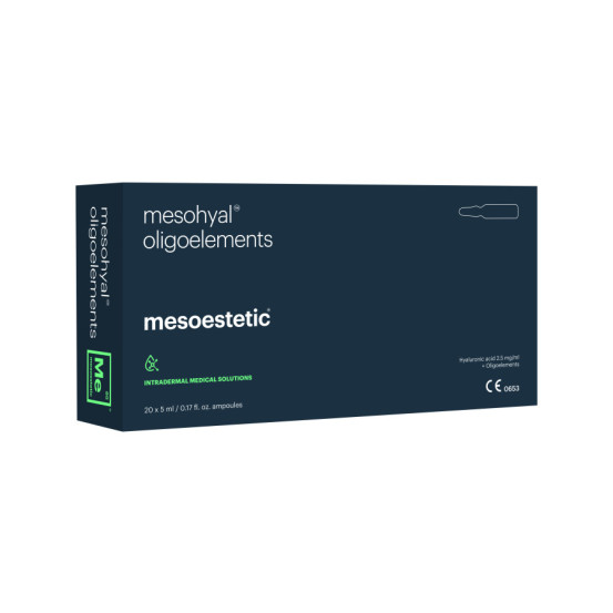 Мезогиал Олигоэлементы + гиалуроновая кислота 2,5 мг/мл (ампула) Mesoestetic mesohyal OLIGOELEMENTS 5 x 5 мл