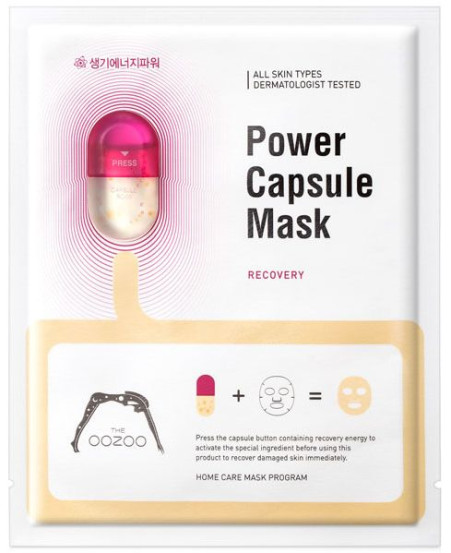 Маска для лица с капсулой-активатором «восстановление» The Oozoo Power Capsule Mask Recovery